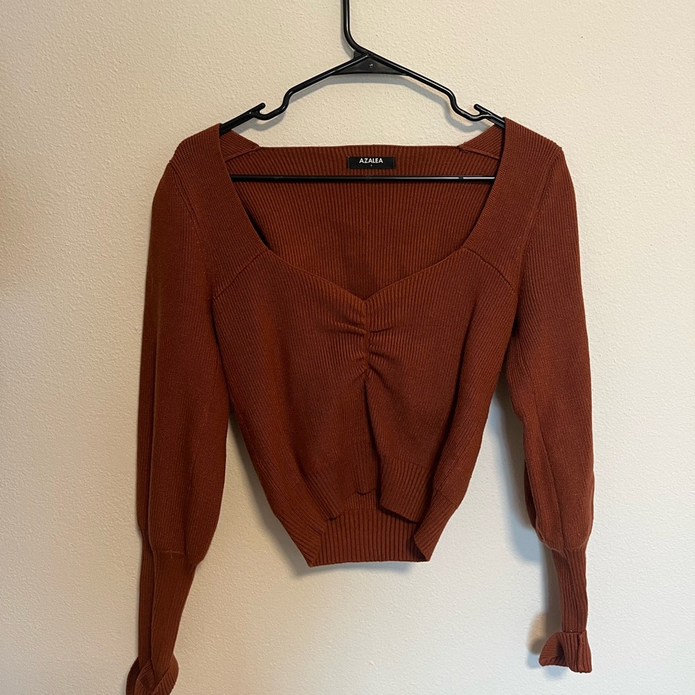 Azalea sweetheart neckline sweater